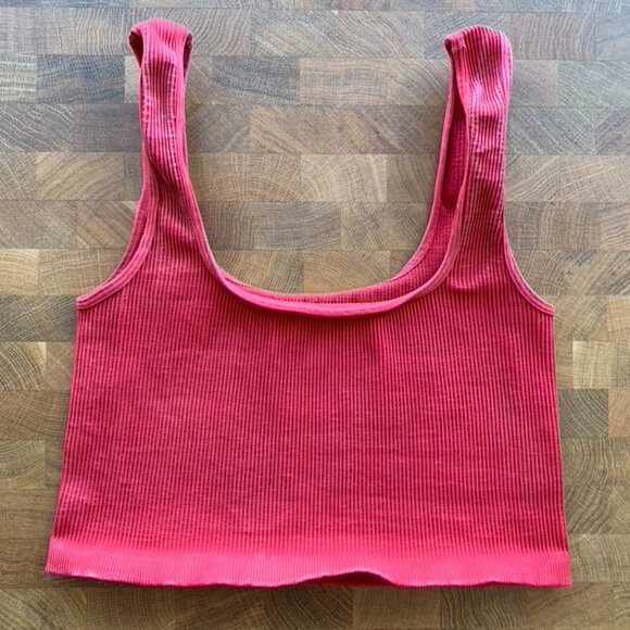 Free People Crop Tank - Bright Red Orange M/L - Picture 2 of 5